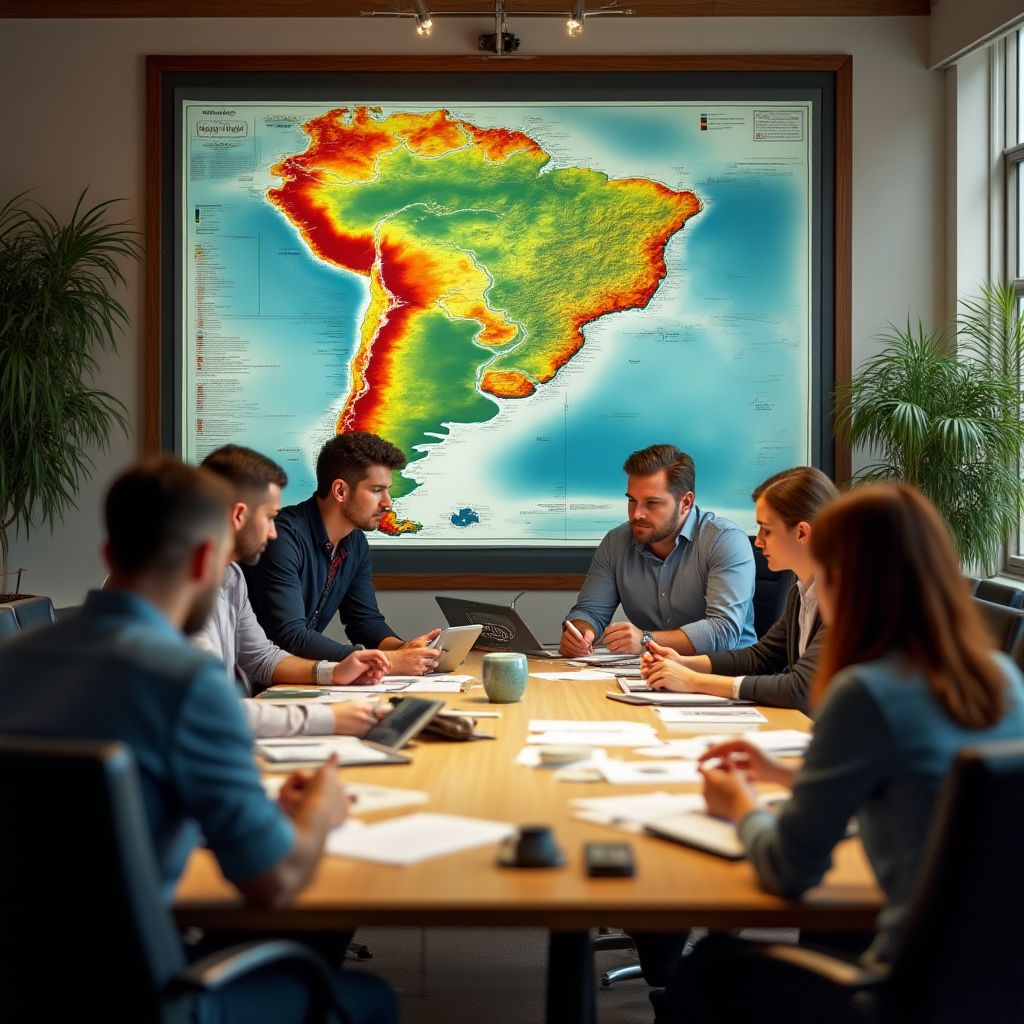 Equipo de expertos en inversión minera en oficinas modernas